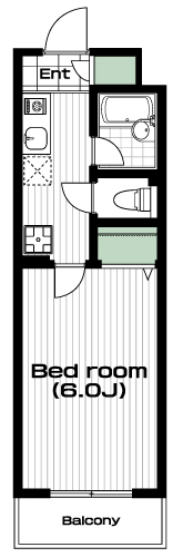 大塚・帝京大学駅の賃貸 50,000円 間取り図