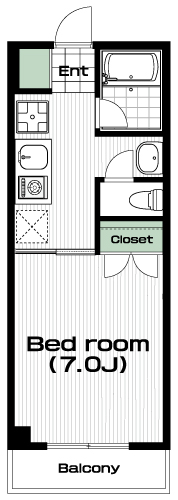 中央大学・明星大学駅の賃貸 59,000円 間取り図