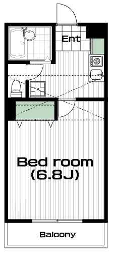 大塚・帝京大学駅の賃貸 53,000円 間取り図