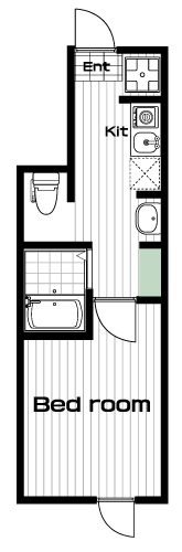 上町駅の賃貸 86,000円 間取り図