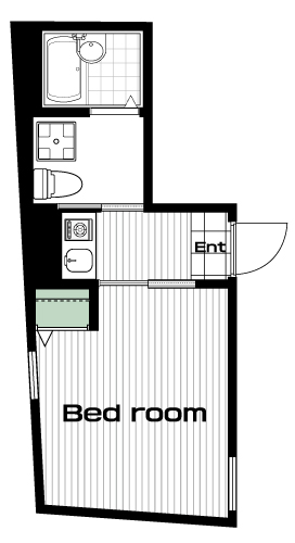 明大前駅の賃貸 76,000円 間取り図
