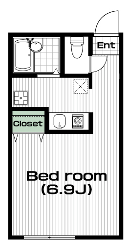 武蔵小金井駅の賃貸 75,000円 間取り図