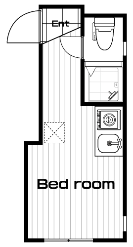 鵜の木駅の賃貸 49,000円 間取り図