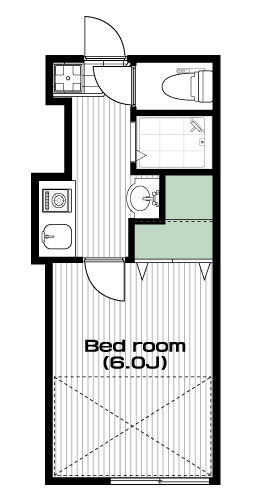 和光市駅の賃貸 48,000円 間取り図