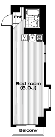 駒沢大学駅の賃貸 72,000円 間取り図
