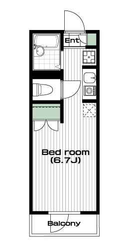 地下鉄赤塚駅の賃貸 74,000円 間取り図