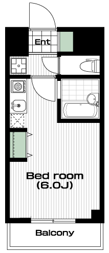 元住吉駅の賃貸 85,000円 間取り図