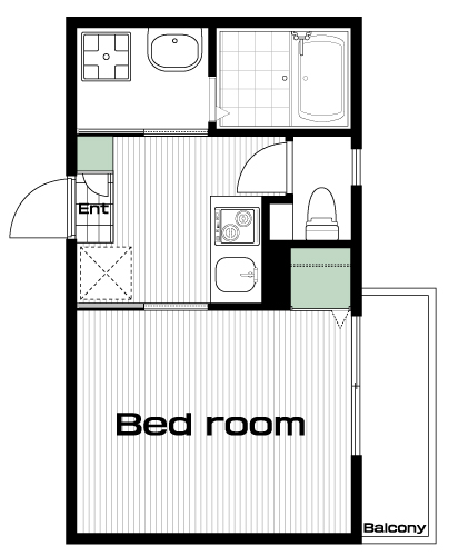 京王堀之内駅の賃貸 58,000円 間取り図