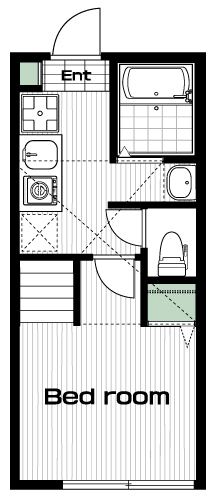 中央大学・明星大学駅の賃貸 56,000円 間取り図