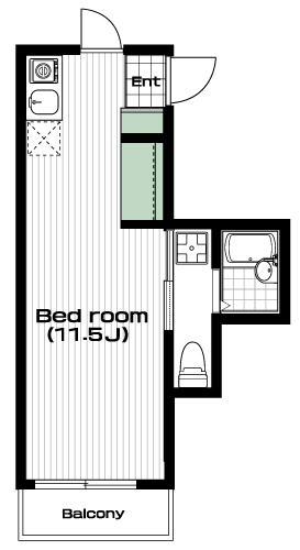 西武柳沢駅の賃貸 62,000円 間取り図