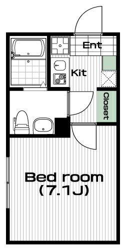 相模大野駅の賃貸 59,000円 間取り図