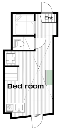 高田馬場駅の賃貸 66,000円 間取り図