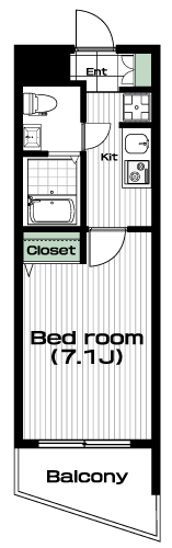 二子玉川駅の賃貸 82,000円 間取り図