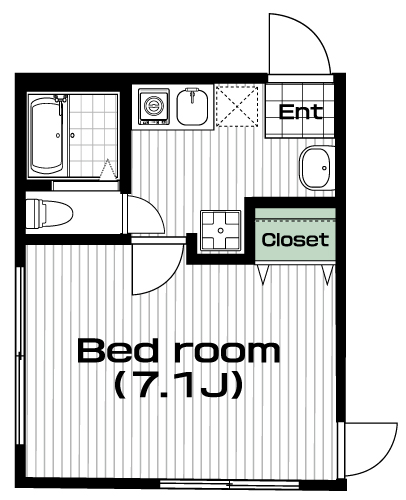 国分寺駅の賃貸 73,000円 間取り図