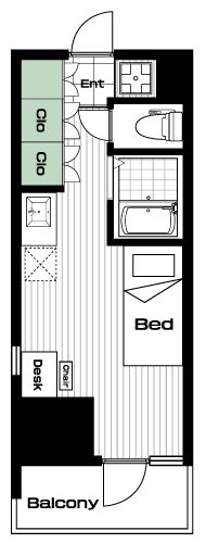 旗の台駅の賃貸 78,000円 間取り図