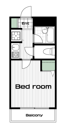 地下鉄赤塚駅の賃貸 52,000円 間取り図