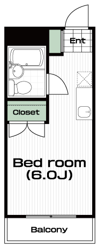大塚・帝京大学駅の賃貸 40,000円 間取り図