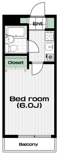 東伏見駅の賃貸 46,000円 間取り図