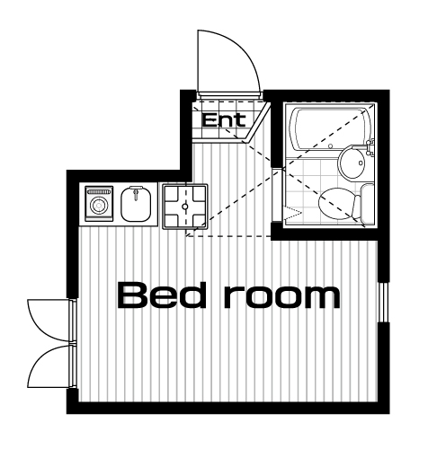 十条駅の賃貸 46,000円 間取り図