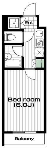 高田馬場駅の賃貸 80,000円 間取り図