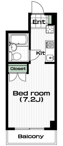 三ツ沢上町駅の賃貸 55,000円 間取り図