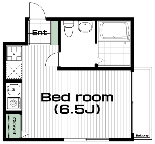 武蔵小金井駅の賃貸 66,000円 間取り図
