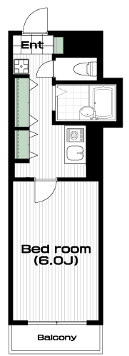 中央大学・明星大学駅の賃貸 46,000円 間取り図