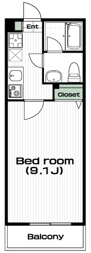武蔵境駅の賃貸 93,000円 間取り図