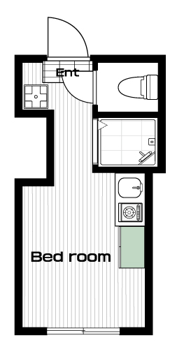 高田馬場駅の賃貸 66,000円 間取り図