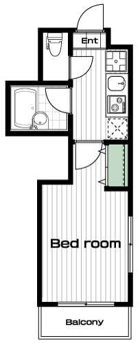 東小金井駅の賃貸 67,000円 間取り図