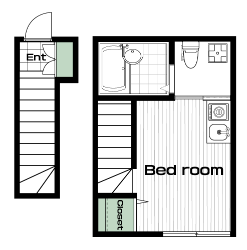 都立大学駅の賃貸 72,000円 間取り図