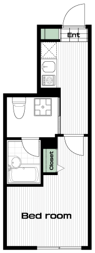 桜上水駅の賃貸 76,000円 間取り図