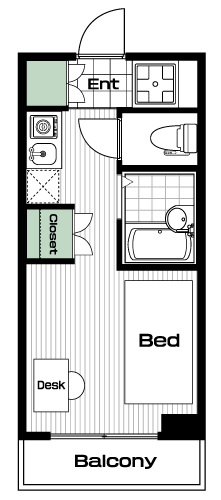 川崎駅の賃貸 68,000円 間取り図