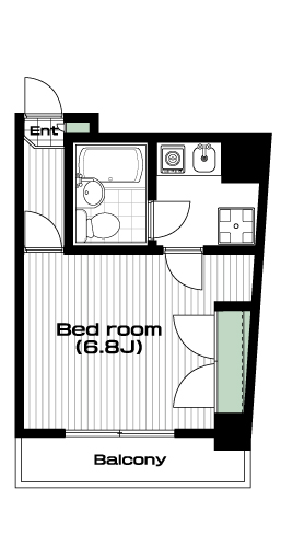 本蓮沼駅の賃貸 55,000円 間取り図