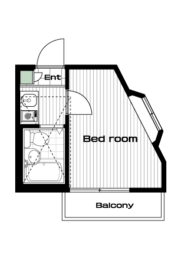 赤羽駅の賃貸 45,000円 間取り図