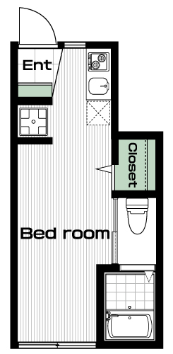 仙川駅の賃貸 76,000円 間取り図