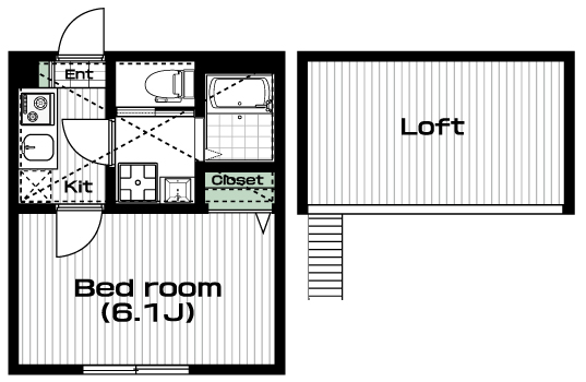 新百合ヶ丘駅の賃貸 65,000円 間取り図