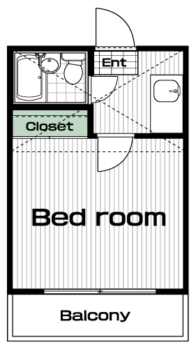 井荻駅の賃貸 55,000円 間取り図