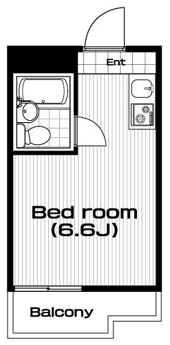 目黒駅の賃貸 49,000円 間取り図