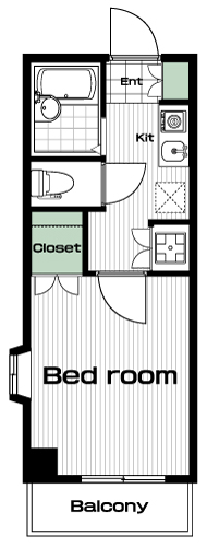 日吉駅の賃貸 56,000円 間取り図
