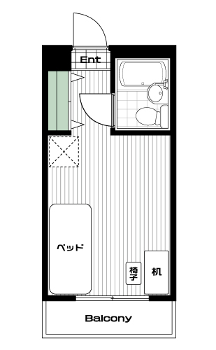 目白駅の賃貸 66,000円 間取り図