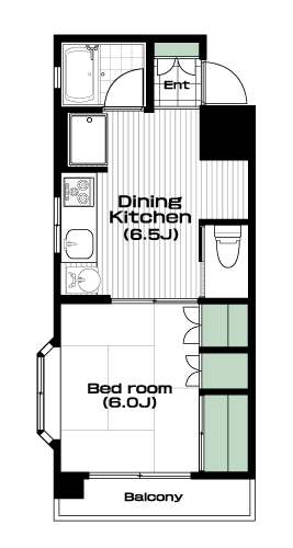 新大塚駅の賃貸 87,000円 間取り図