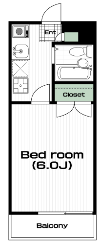 国立駅の賃貸 39,000円 間取り図