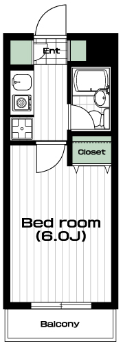 武蔵小金井駅の賃貸 52,000円 間取り図