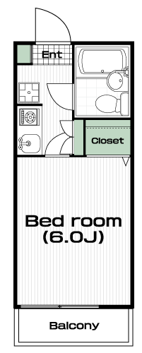 桜上水駅の賃貸 31,800円 間取り図