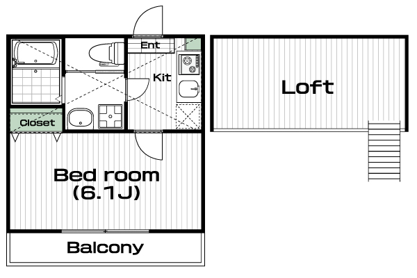 新百合ヶ丘駅の賃貸 79,000円 間取り図