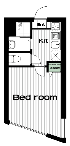 溝の口駅の賃貸 66,000円 間取り図