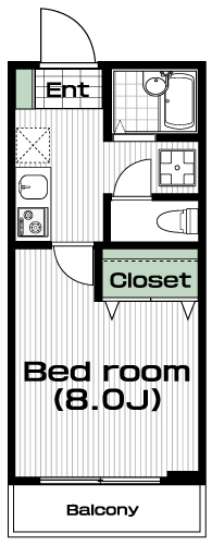 田無駅の賃貸 75,000円 間取り図