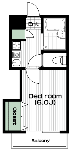 中央大学・明星大学駅の賃貸 49,000円 間取り図