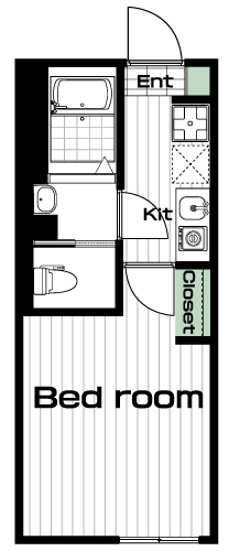 溝の口駅の賃貸 74,000円 間取り図
